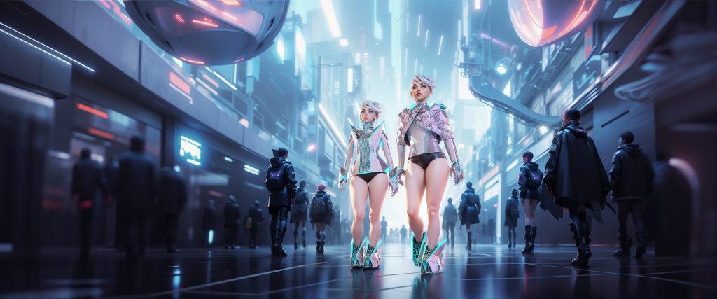 Digital fashion in the metaverse artwork by HEXROID